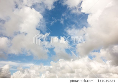 Blue sky with white clouds Blue sky with white clouds 135039884