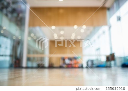 Defocused image of gym interior Defocused image of gym interior 135039918