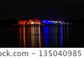 Night landscapes on an illuminated island on lake Maggiore 135040985
