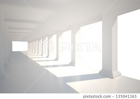 Digitally generated room with columns Digitally generated room with columns 135041163