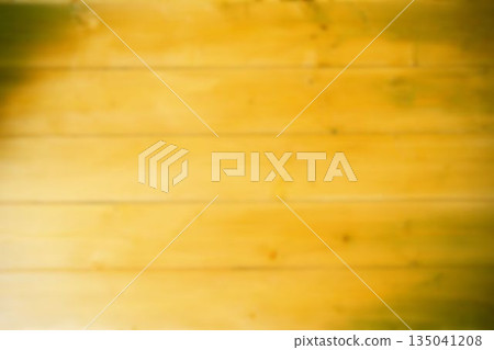 Showing flat design horizontal wooden planks with grain texture, knots, slight vignette, blur 135041208