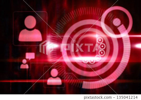 Pink technology dial interface design 135041214