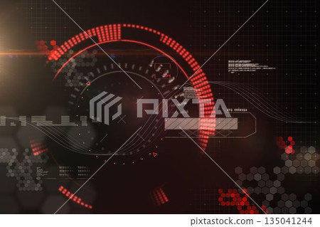 Digital generated image of red dial 135041244