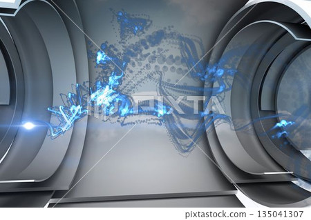 Blue energy in futuristic structure Blue energy in futuristic structure 135041307