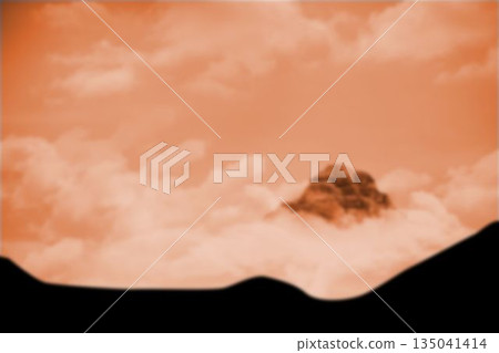 Tranquil scene of clouds over mountain Tranquil scene of clouds over mountain 135041414