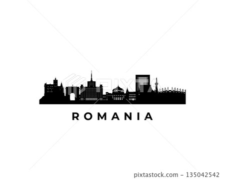 Vector Romania skyline. Vector Romania skyline. 135042542