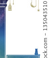 Arabian-style night sky frame (vertical) 135043510