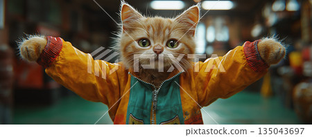 可愛的貓 135043697