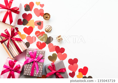 Valentine's Day design box and heart 135043719