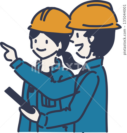 圖A:一名身穿藍色制服的工人正在接受講解。 圖A:一名身穿藍色制服的工人正在接受講解。 135044001