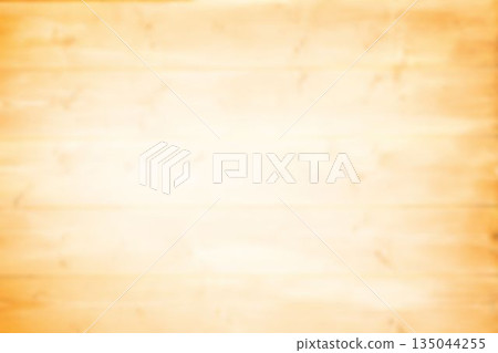 Wooden plank wall is being shown in flat design style with horizontal honey-colored grain patterns 135044255