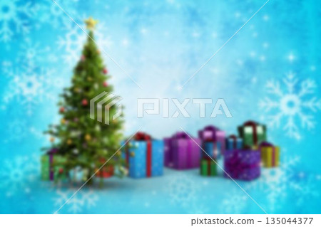 Christmas tree with baubles 135044377