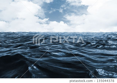 Idyllic view of seascape against sky 135044378