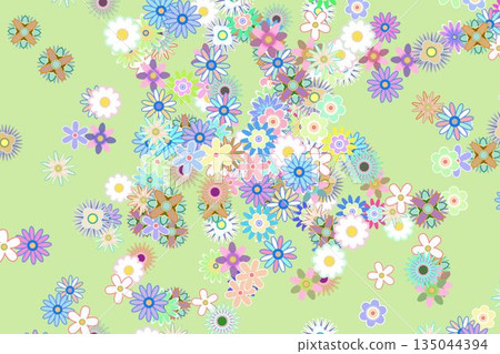 Digitally generated girly floral design 135044394