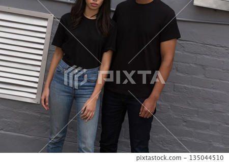 man with women in the street 135044510