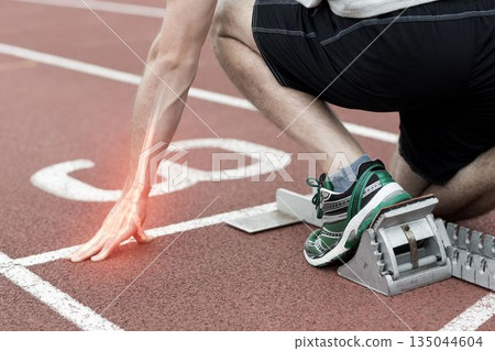 Runner experiencing wrist pain 135044604