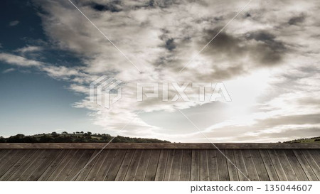 Landscape painted on wall Landscape painted on wall 135044607