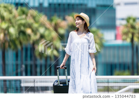Young woman going on a trip 135044783