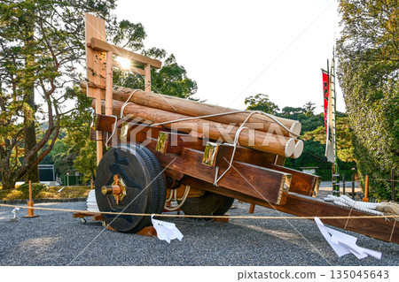 A sacred float on display at the Geku Shrine of Ise Jingu (New Year's 2026) A sacred float on display at the Geku Shrine of Ise Jingu (New Year's 2026) 135045643
