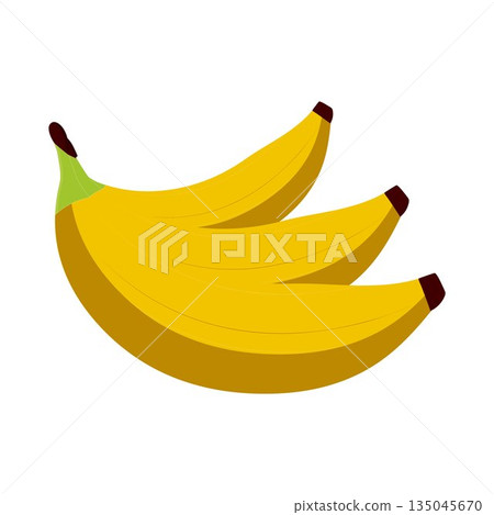 Cartoon bananas. Peel banana, banana Flat Design Fruit Icon vector illustration. For printing on fabric, tableware, packaging paper, postcard Cartoon bananas. Peel banana, banana Flat Design Fruit Icon vector illustration. For printing on fabric, tableware, packaging paper, postcard 135045670