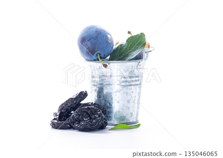 Healthy organic plums and dried prunes with nutrition Healthy organic plums and dried prunes with nutrition 135046065