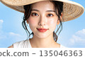 Beauty image: A fair-skinned beauty wearing a wide-brimmed hat 135046363