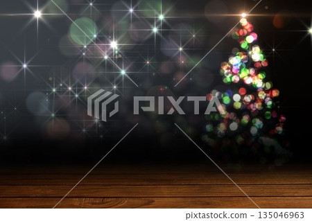 Shimmering light design over boards Shimmering light design over boards 135046963