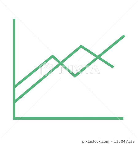 Illustrative image of green line graph Illustrative image of green line graph 135047132