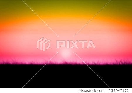 Silhouette of grassy field Silhouette of grassy field 135047172