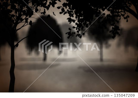 Dark gothic scene with trees Dark gothic scene with trees 135047209