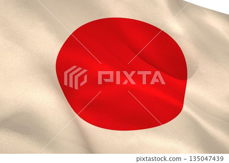 Digitally generated japanese national flag Digitally generated japanese national flag 135047439