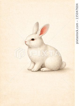 一隻逗人喜愛的兔子的例證 135047604