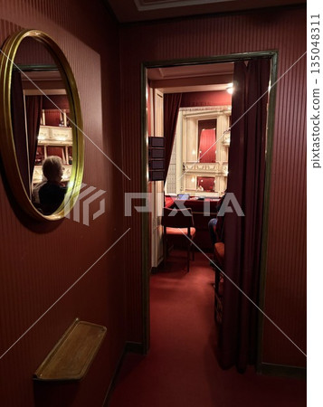 The Vienna State Opera's magnificent grand staircase and sculptures Neo-Renaissance architecture The Vienna State Opera's magnificent grand staircase and sculptures Neo-Renaissance architecture 135048311