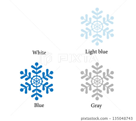 冬季插畫素材:雪花套裝第16套 冬季插畫素材:雪花套裝第16套 135048743