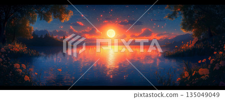 Beautiful scenery at night Beautiful scenery at night 135049049