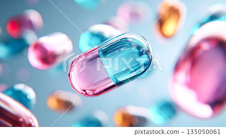 Sparkling colorful capsules 135050061