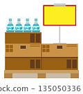 Illustration of soda bottles on display 135050336