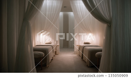 Relaxation space with massage tables Relaxation space with massage tables 135050909