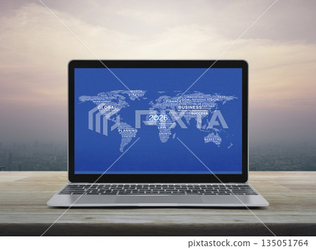 Happy new year 2026 business start up online, Elements of this image furnished by NASA 135051764