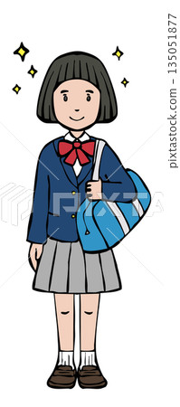 Girls' uniform blazer and school bag 135051877
