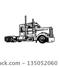 Semi Truck American Truck - Cut Files - Cricut file, cnc file ready to cut 135052060