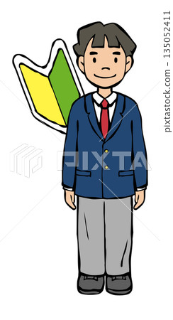 男孩制服西裝外套，有嫩葉圖案 135052411