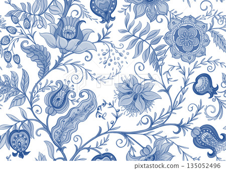 floral seamless pattern soft 4 135052496