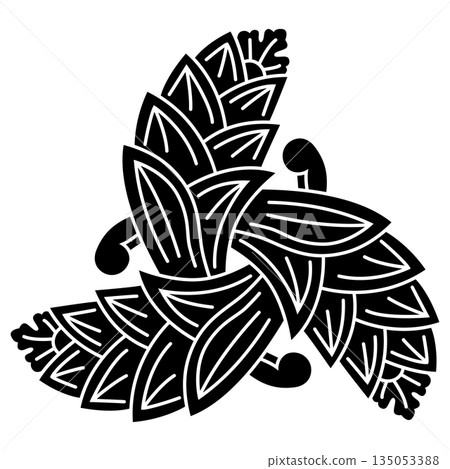 這是家族徽章,名為三聯茗荷。 這是家族徽章,名為三聯茗荷。 135053388