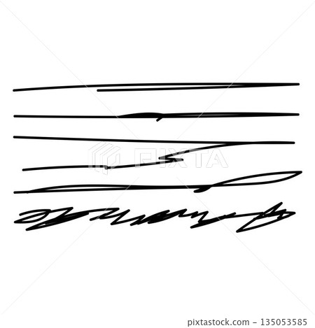 Abstract Hand Drawn Scribble Lines Illustration 135053585