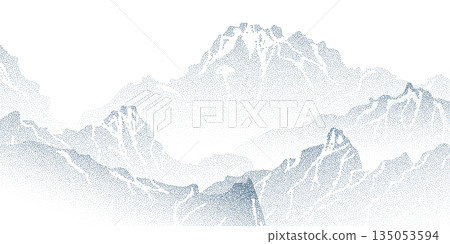 Grain mountain background with blue dot texture 135053594