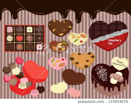 Valentine chocolate set 135054676