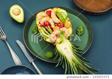Seafood Salad with Fresh Greens Seafood Salad with Fresh Greens 135055373