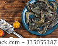 Langoustine seafood shrimp. 135055387