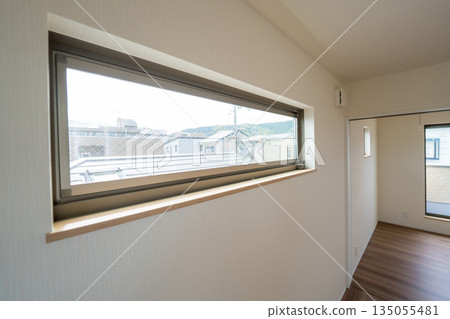 Newly built plastic windows 135055481